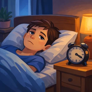 Persona que se despierta varias veces en la noche y no logra descansar bien